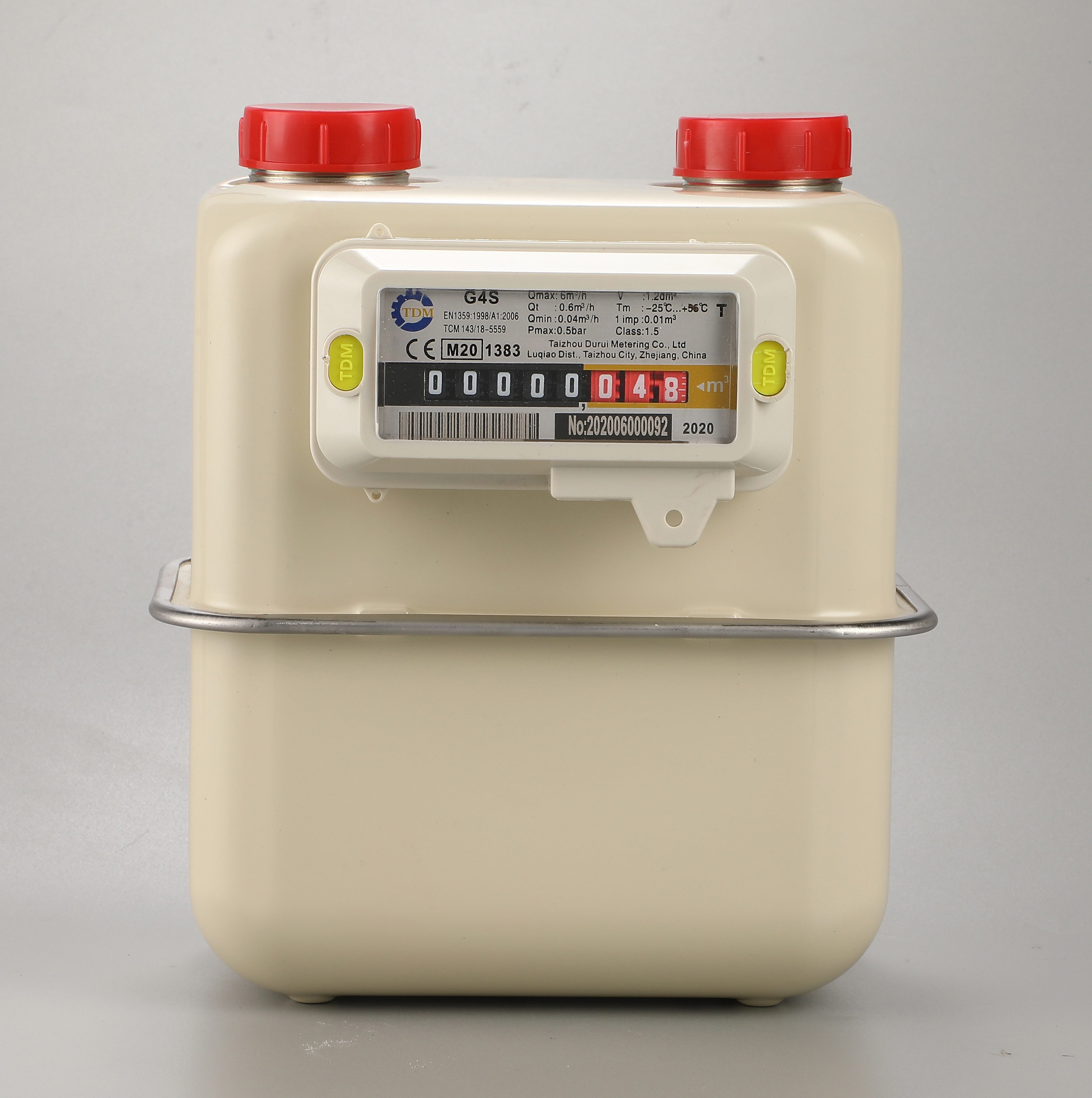 Steel diaphragm gas meter